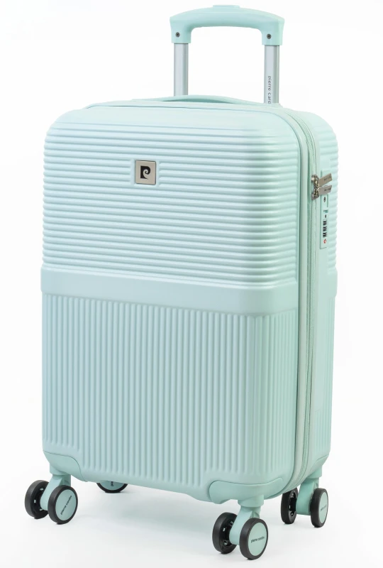 Image of Pierre Cardin Monaco Girls 22" Cabin & Hand Luggage Suitcase - TSA 8-Wheel Carry-On in Light Green Size: Small Light Green Unisex Small