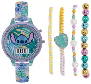 Image of Disney Lilo and Stitch Digital Watch and Bracelet Set