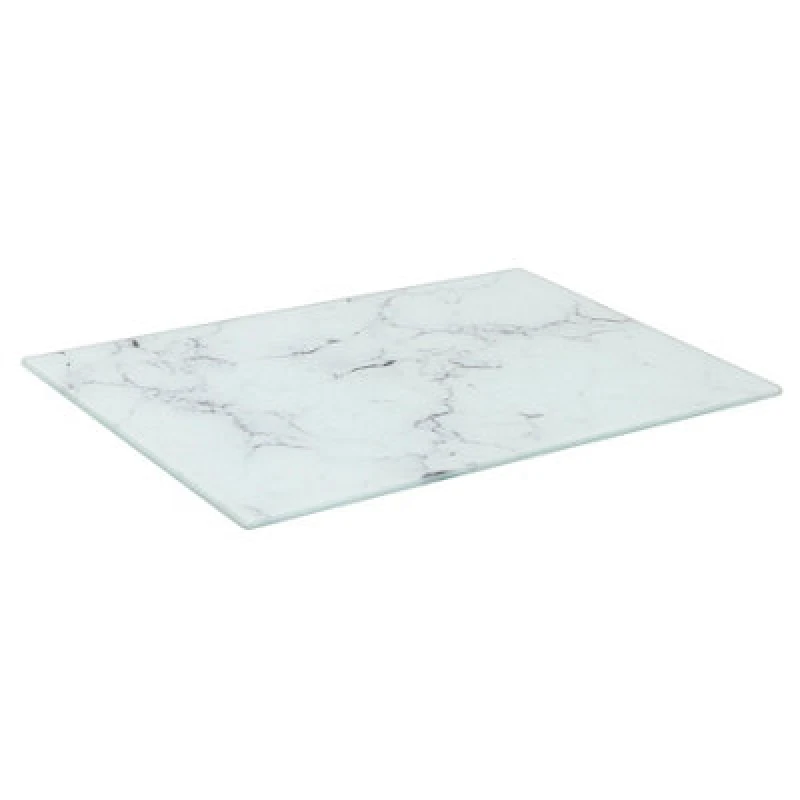 Image of Harbour Housewares Glass Chopping Board - 30 X 20Cm Marble Kitchen Dining Place Mats Cutting Mat Worktop Saver Cooking & Food Prep