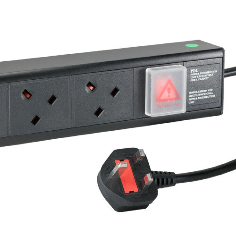 Image of Cablenet Cablenet 8 Way UK Horizontal 1u PDU with UK 3m Feed PDU8H