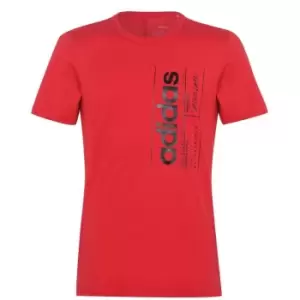 Image of adidas Mens Brilliant Basics T-Shirt - Red