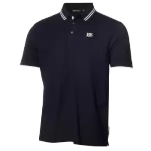 Image of DKNY Golf Golf Spike Pique Polo - Blue