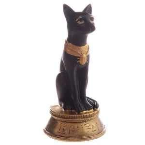 Image of Small Black and Gold Bast Egyptian (Pack Of 6) Figurine