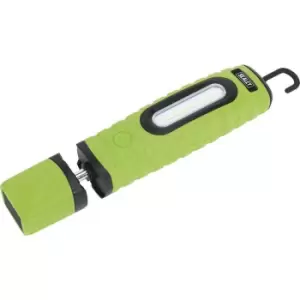 Image of 360A‚A° Swivel Inspection Light - 14 SMD & 3W SMD LED - Twin Battery - Green