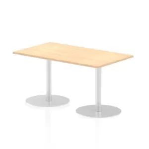 Image of Italia Poseur Table Rectangle 1400/800 Top 725 High Maple