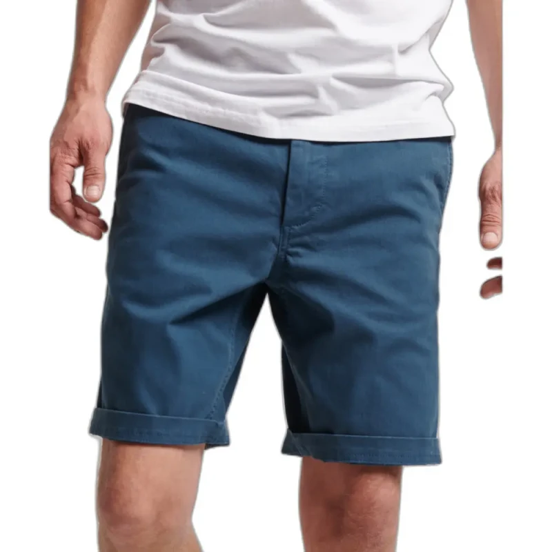 Image of Superdry Chino shorts Superdry Officier Bleu Male 28