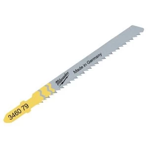 Image of Milwaukee Power Tools Wood Jigsaw Blades Pack of 5 T101BR