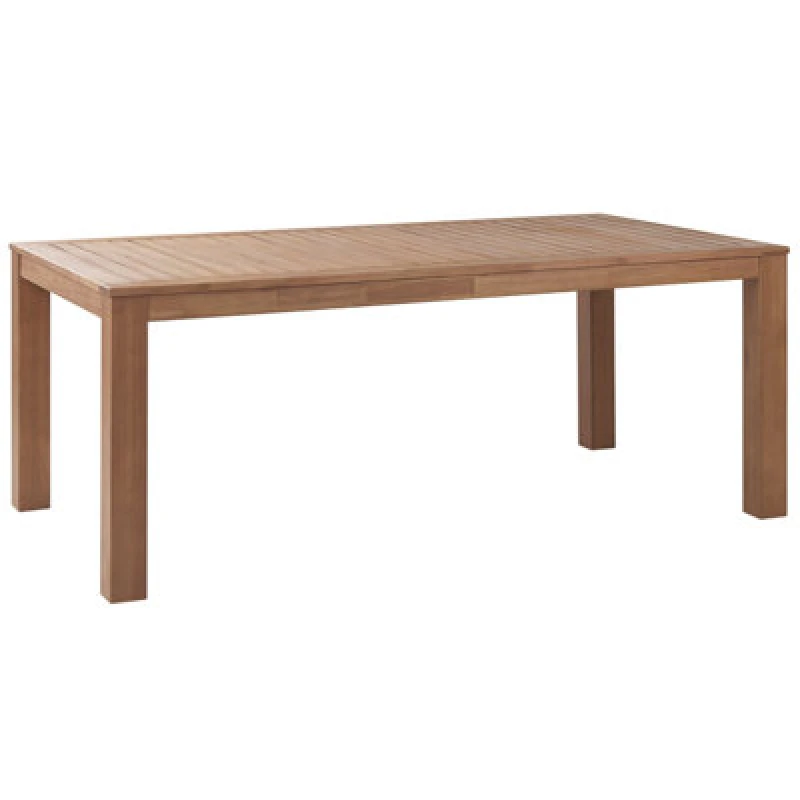 Image of Beliani Garden Dining Table Monsano 190 Cm 105cm Eucalyptus Wood Brown