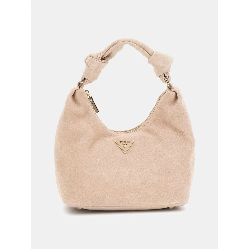 Image of Guess Womens Zamira Shoulder Hobo Bag Taupe female One Size