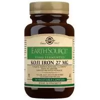 Image of Solgar Minerals Earth Source Food Fermented Koji Iron 27 mg Capsules x 30