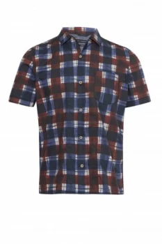 Image of Mens French Connection Chabrol Painted Check Shirt Blue