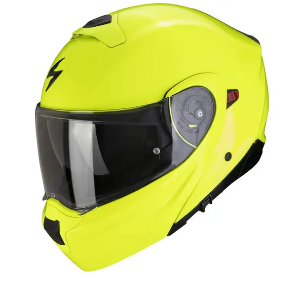 Image of Scorpion Exo-930 Evo Solid Yellow Fluo Modular Helmet M