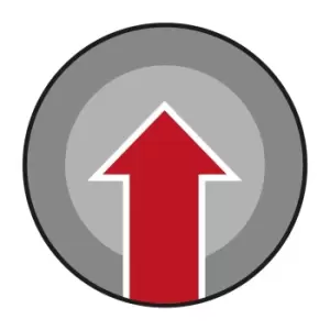 Image of 'arrow Symbol' Floor Graphic, Red (400mm Dia)