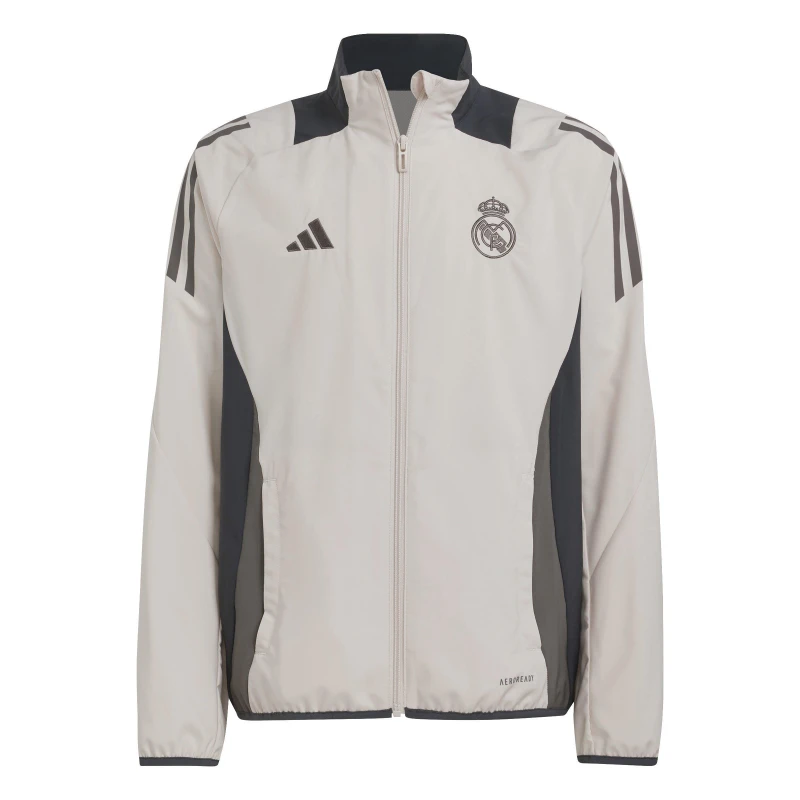 Image of adidas Kids adidas Real Madrid European Training Tracksuit Top 24/25 Putty Mauve unisex 7-8 Years