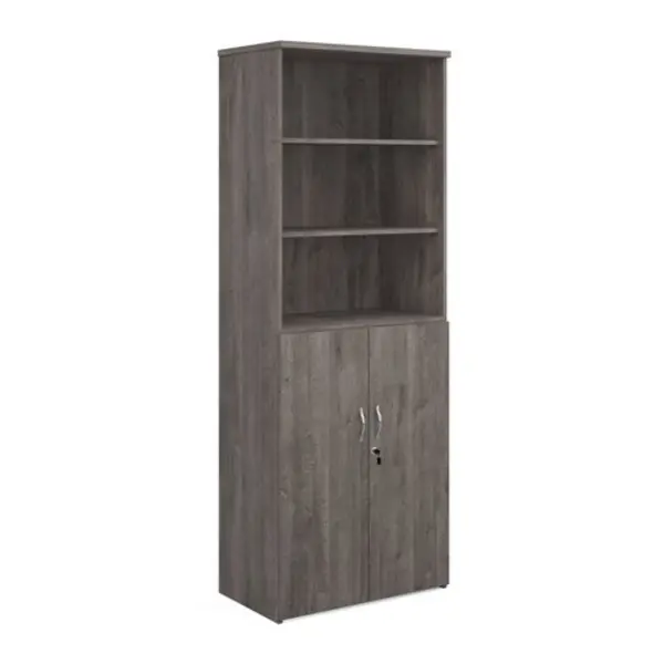Image of Universal Universal combination unit with open top 2140mm high with 5 shelves - grey oak R2140OPGO