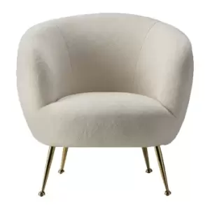 Image of Crossland Grove Orleans Tub Chair Faux Sheepskin 790x750x750mm