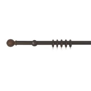 Image of Colours Walnut effect Fixed length Curtain pole L160 cm