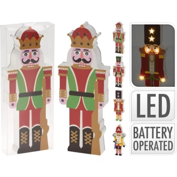 Image of The Spirit Of Christmas LED Nutcracker Decoration - Asst 9x3x2.4cm
