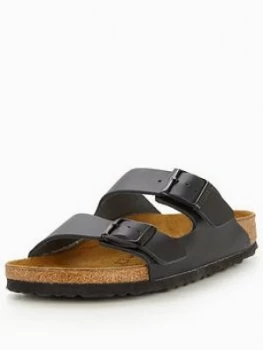Image of Birkenstock Arizona Narrow Two Strap Slide Sandal - Black, Size 8, Women