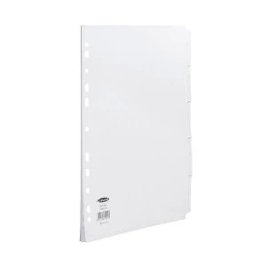 Image of Concord Subject Dividers 150gsm Punched 11 Holes 5 Part A4 White Ref 7990199