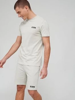 Image of Ellesse Oulan Short Set - Light Grey, Light Grey, Size S, Men