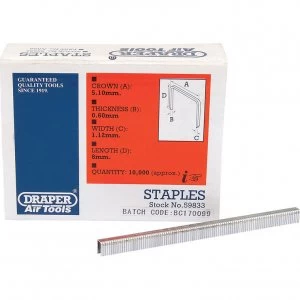 Image of Draper Staple 8mm Pack of 10000