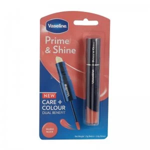 Image of Vaseline Prime & Shine Nude 2-in-1 Lip Balm and Coloured Glo