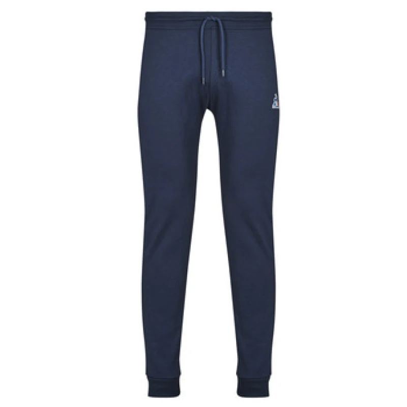 Image of Le Coq Sportif Essential Slim Fit Joggers in Cotton Mix Navy Blue Men XXL;XL;M