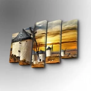 Image of 5PUC-135 Multicolor Decorative Canvas Painting (5 Pieces)