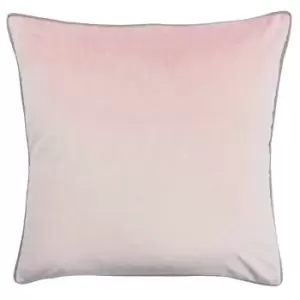 Image of Meridian Velvet Cushion Blush/Grey
