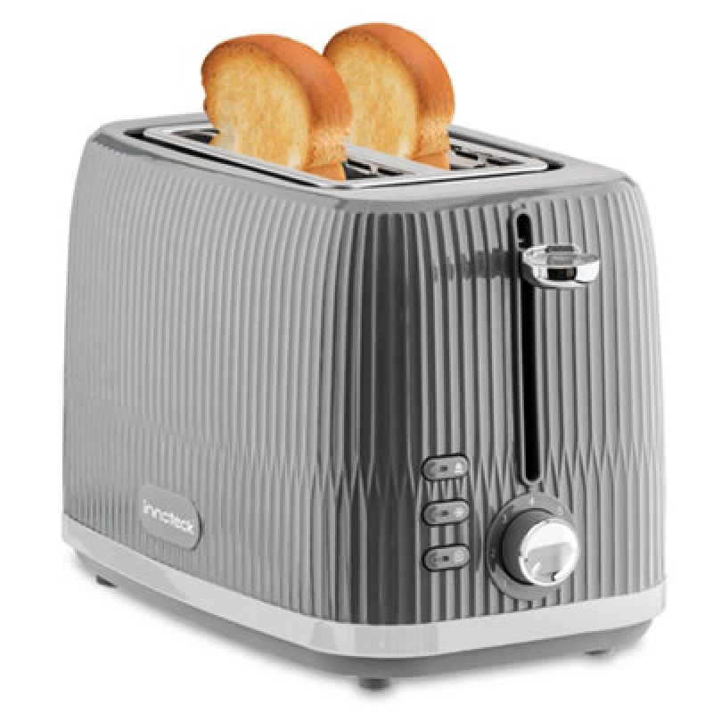 Image of Innoteck Kitchen Pro 2 Slice Toaster With 7 Browning Controls And Stainless Steel Mechanism - Grey
