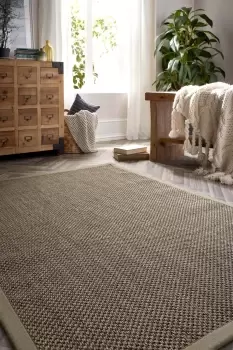 Image of Sisal Rug Sage Green with Sage Green Border 200x290