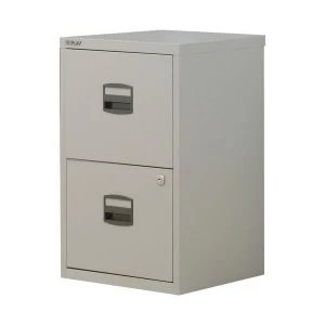 Image of Trexus by Bisley SoHo Filing Cabinet Steel Lockable 2 Drawer A4 Grey
