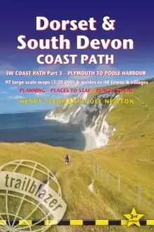 Image of Dorset and South Devon Coast Path - guide and maps to 48 towns and villages with large-scale walking maps (1:20 000) : Plymouth to Poole Harbour - Pla