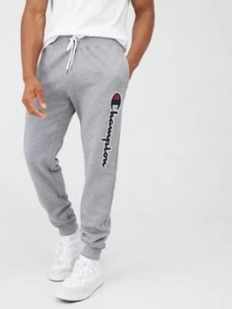 Image of Champion Logo Rib Cuff Joggers - Grey Marl