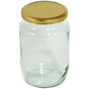 Image of Round Preserving Jar With Screw Top Lid 900g