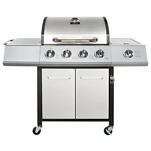 Image of Charles Bentley Premium 4 + 1 Burner Gas BBQ Silver