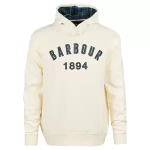 Image of Barbour Mens Affiliate Popover Hoodie Neutral Medium