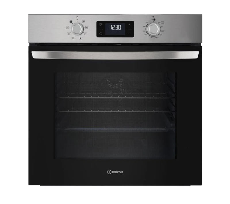 Image of Indesit Turn&Go IO 253 X UK Built In Electric Single Oven - Stainless Steel - A Rated