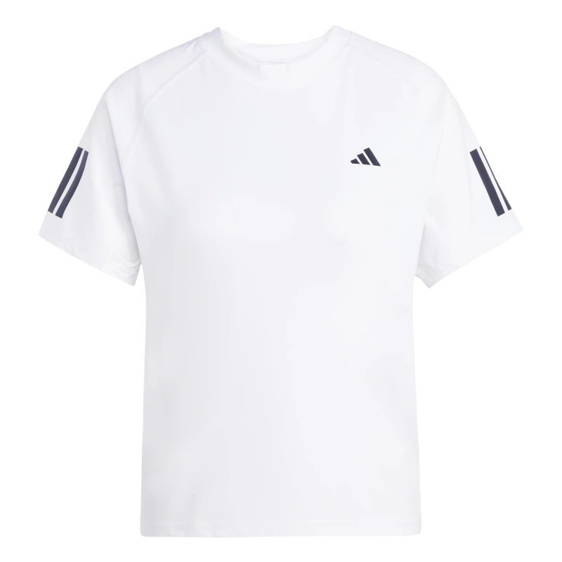 Image of adidas Club 3-Stripes Tennis Climacool T-Shirt Womens Short Sleeve Performance T-Shirts 8 (XS) White 63119901310