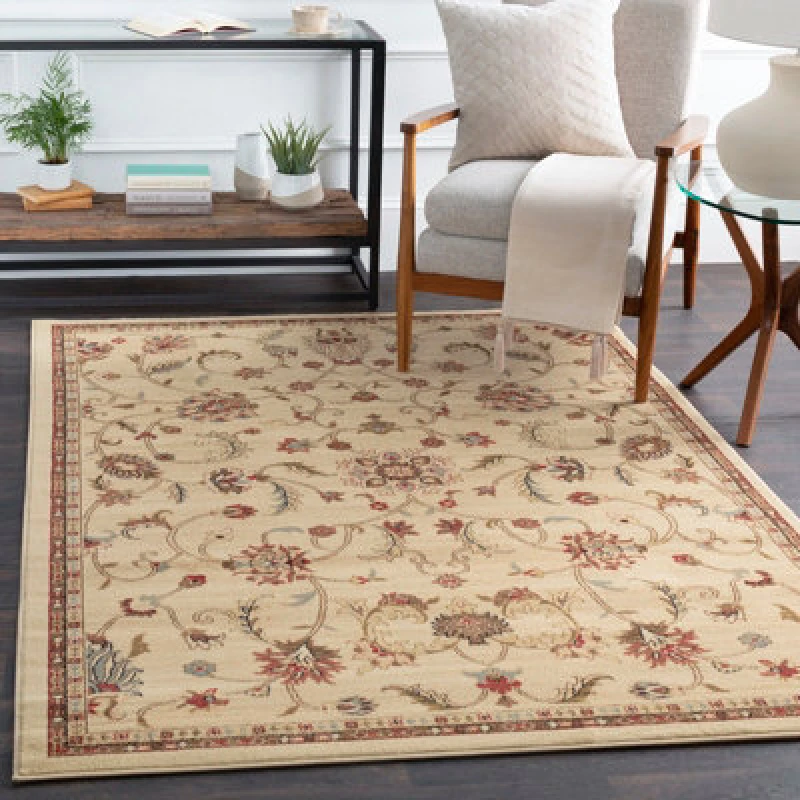 Image of Livabliss Traditional Boho Khaki Bekuri Area Rug 200 X 290 Cm - Easy Care, Non Shedding, Ideal For Living Room & Bedroom
