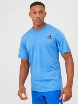 Image of Adidas Freelift Sport Heather T-Shirt - Blue