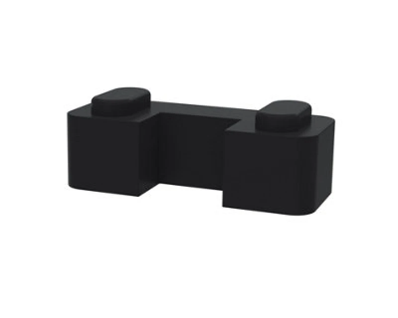 Image of Balterley Wetroom Accessories Screen Support Foot Satin Black unisex