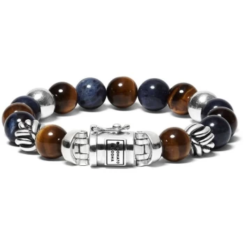 Image of Buddha To Buddha 188MS G Spirit Bead Mix Sodalite Tiger's Eye Bra Colour - Silver Tone