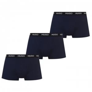 Image of Hugo Boss 3 Pack Trunks Navy Size L Men
