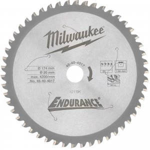 Image of Milwaukee Endurance Metal Steel Cutting Circular Saw Blade 174mm 50T 20mm