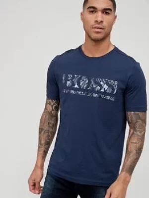 Image of Hugo Boss 1 Large Logo T-Shirt Navy Size M Men