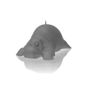 Image of Gray Matt Hippo Candle