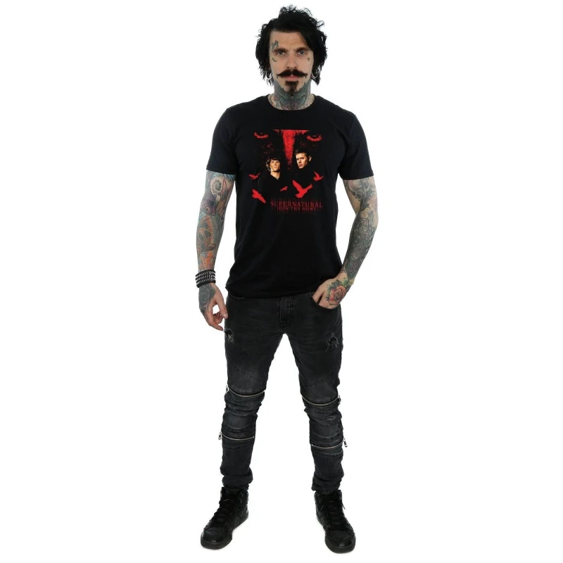 Image of Supernatural Supernatural Men Crow Eyes T-Shirt in Black Size: Small Black S Male 5057245666510