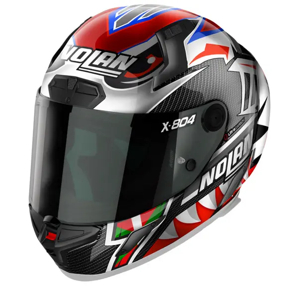 Image of Nolan X-804 RS Ultra Carbon Lecuona 028 Replica Full Face Helmet Size XL